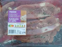 Chuleta de pavo adobada al ajillo