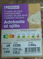 Chuleta de pavo adobada al ajillo