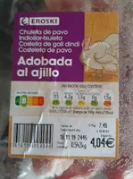 Chuleta de pavo adobada al ajillo