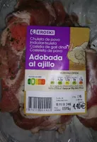 Chuleta de pavo adobada al ajillo