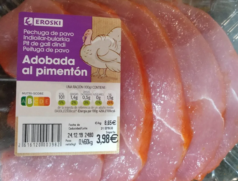 Pechuga de pavo adovada
