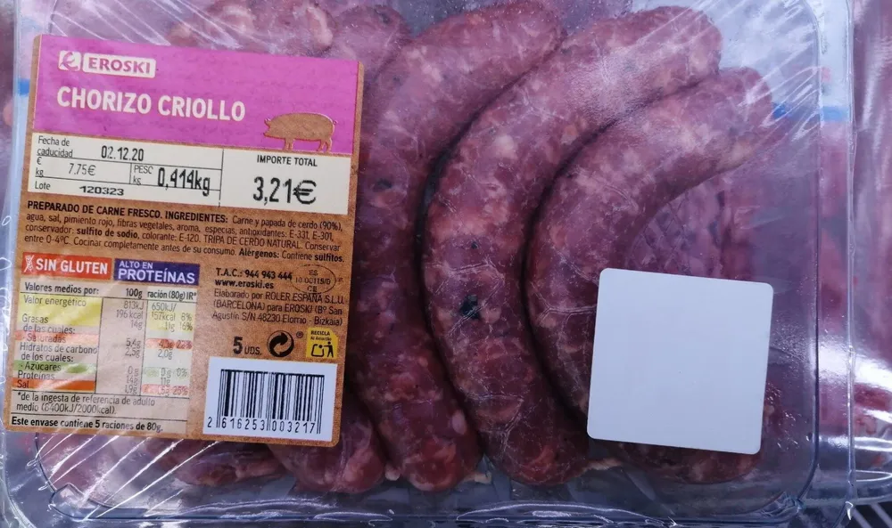 Chorizo criollo