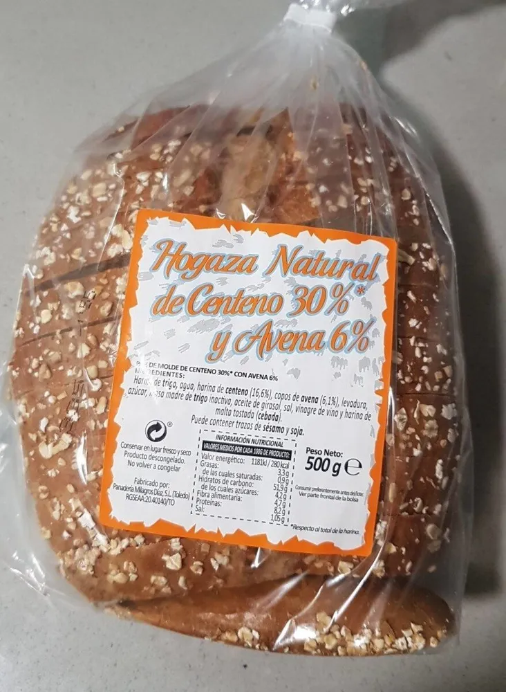 Hogaza Natural de Centeno y Avena