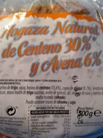 Hogaza Natural de Centeno 30% y Avena 6%
