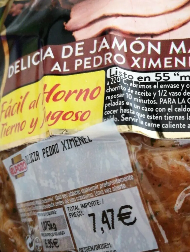 Delicia de jamon marinado al pedro ximenez
