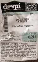 Saucisse choux à bouillir