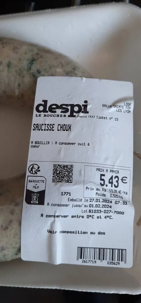 Saucisse choux despi