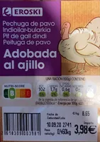 Pechuga de pavo abodaba al ajillo
