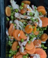 Petit pois carottes et lardons