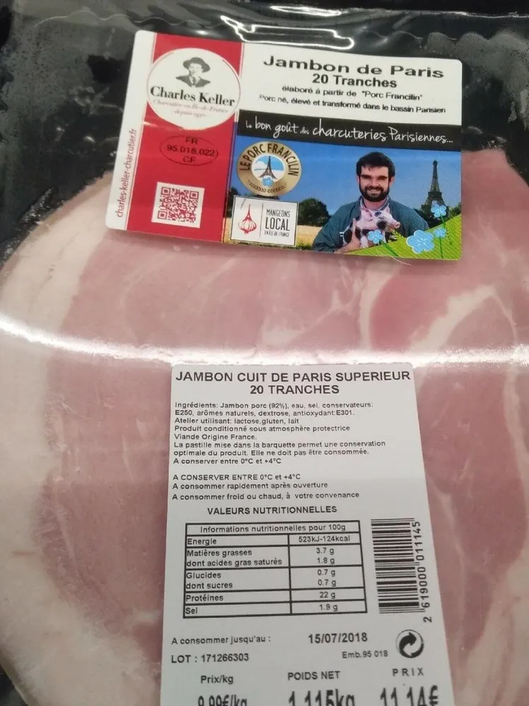 Jambon de Paris  20 tranches