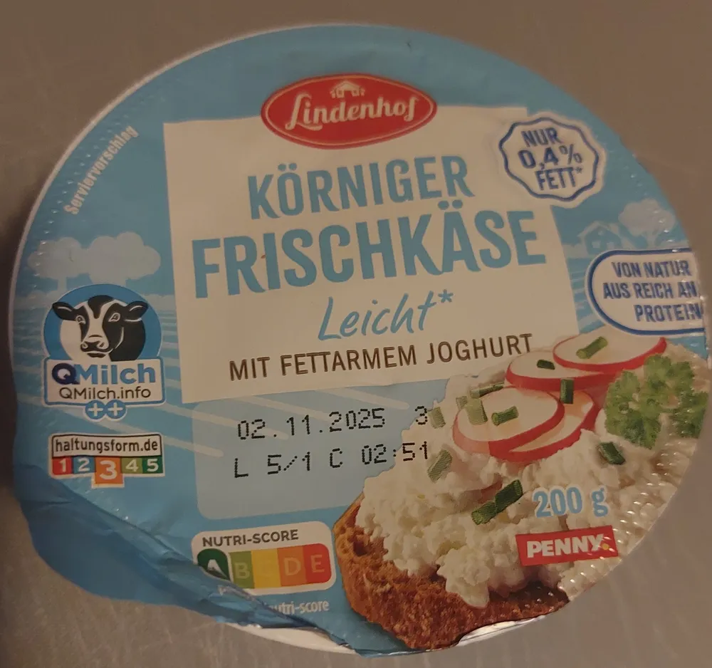 Körniger Frischkäse Leicht