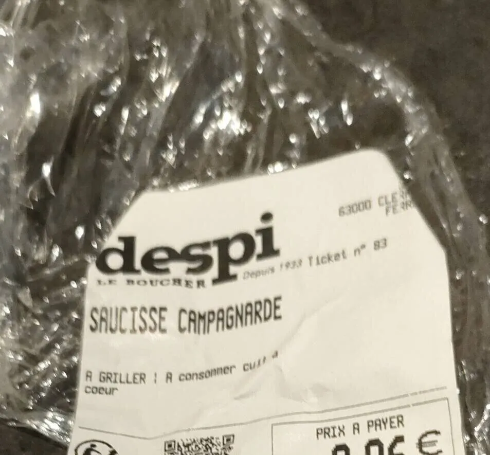 Saucisse campagnarde