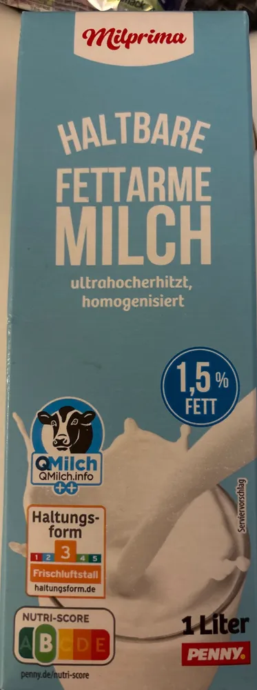 Haltbare fettarme Milch 1,5%