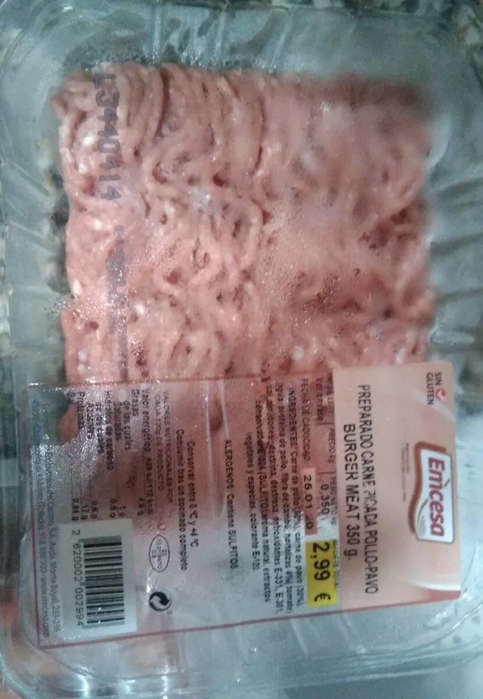 Carne picada pollo-pavo