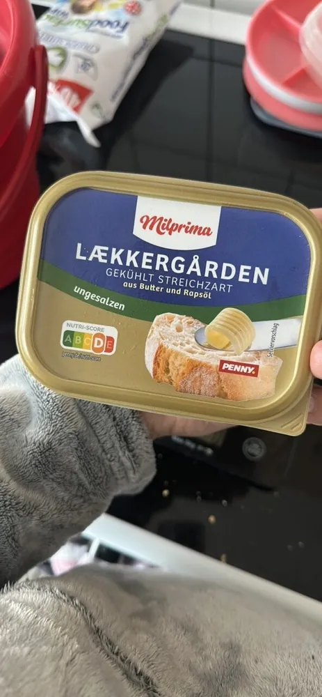 LÆKKERGÅRDEN GEKÜHLT STREICHZART aus Butter und Rapsöl ungesalzen