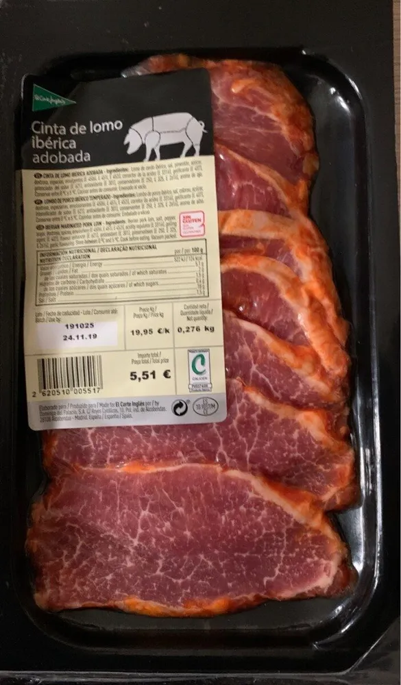 Cinta de lomo ibérica adobada
