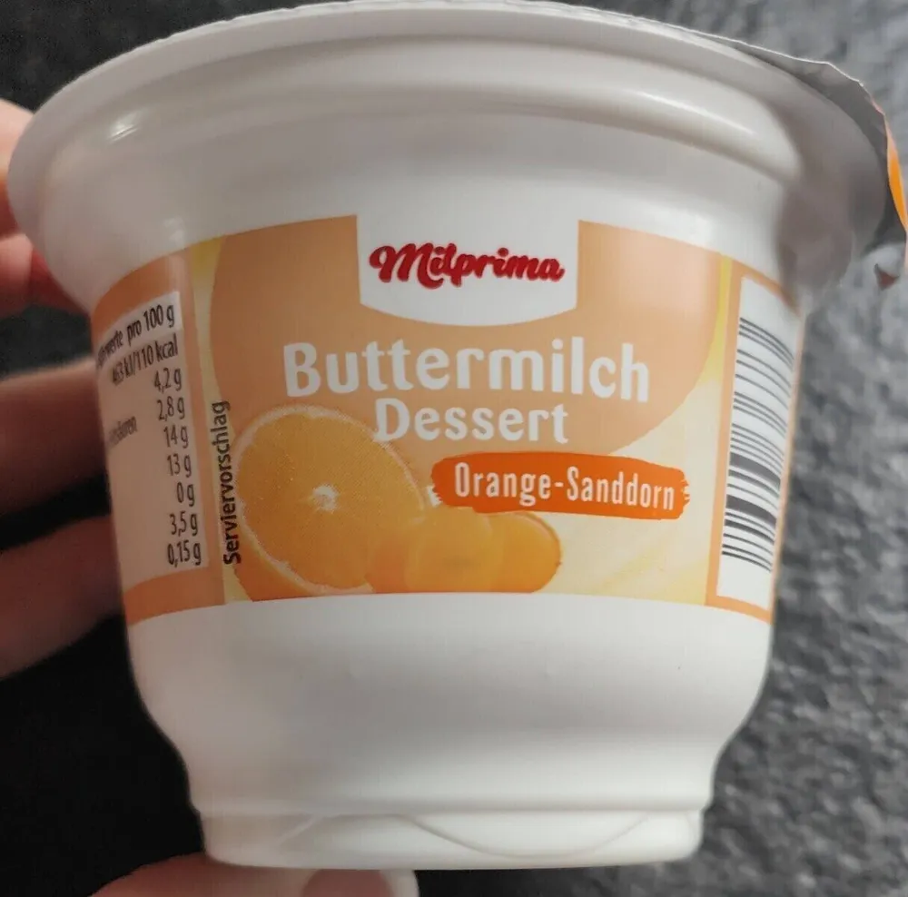 Buttermilch dessert orange sanddorn