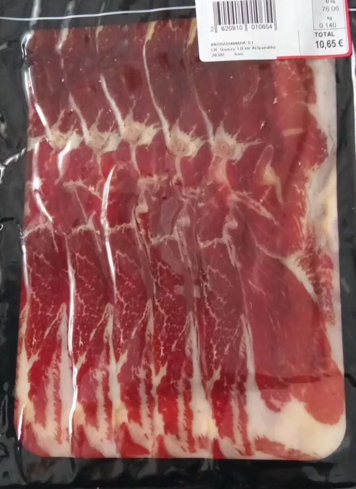 Paleta bellota sierra sobre