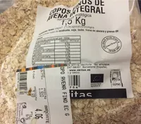 Copos finos de avena integral