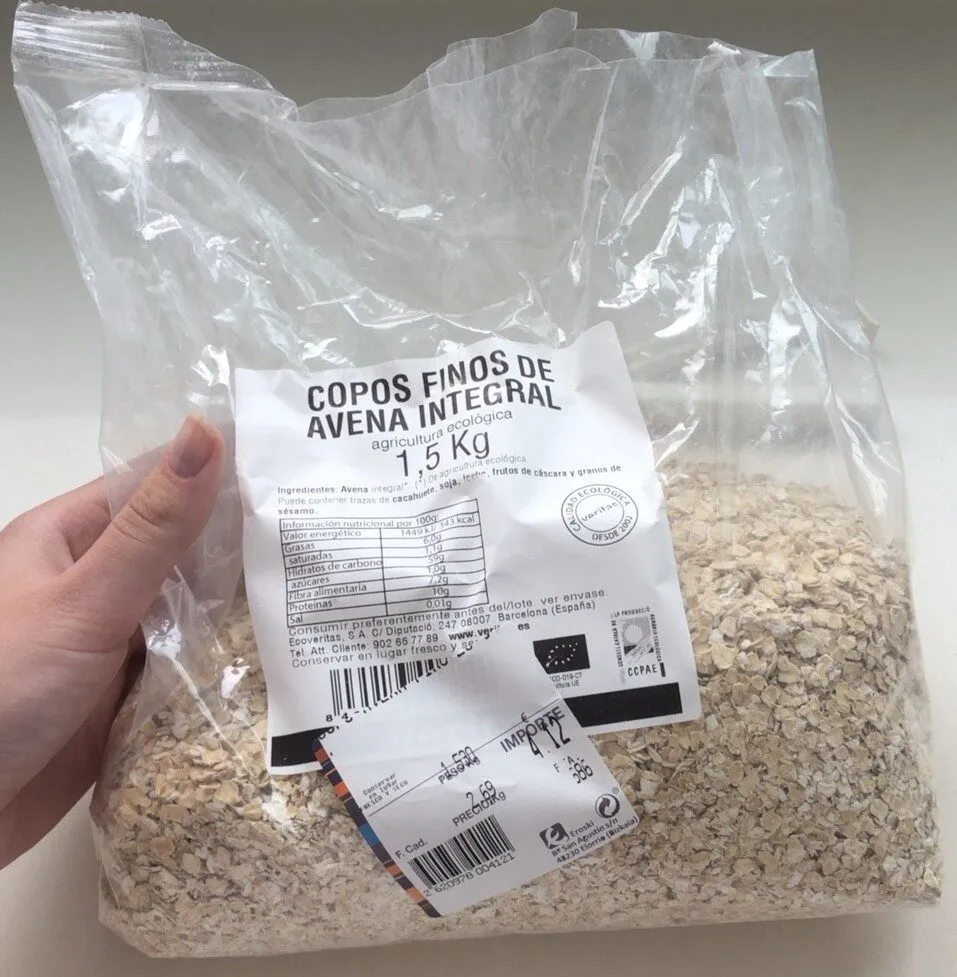 Copos finos avena integral