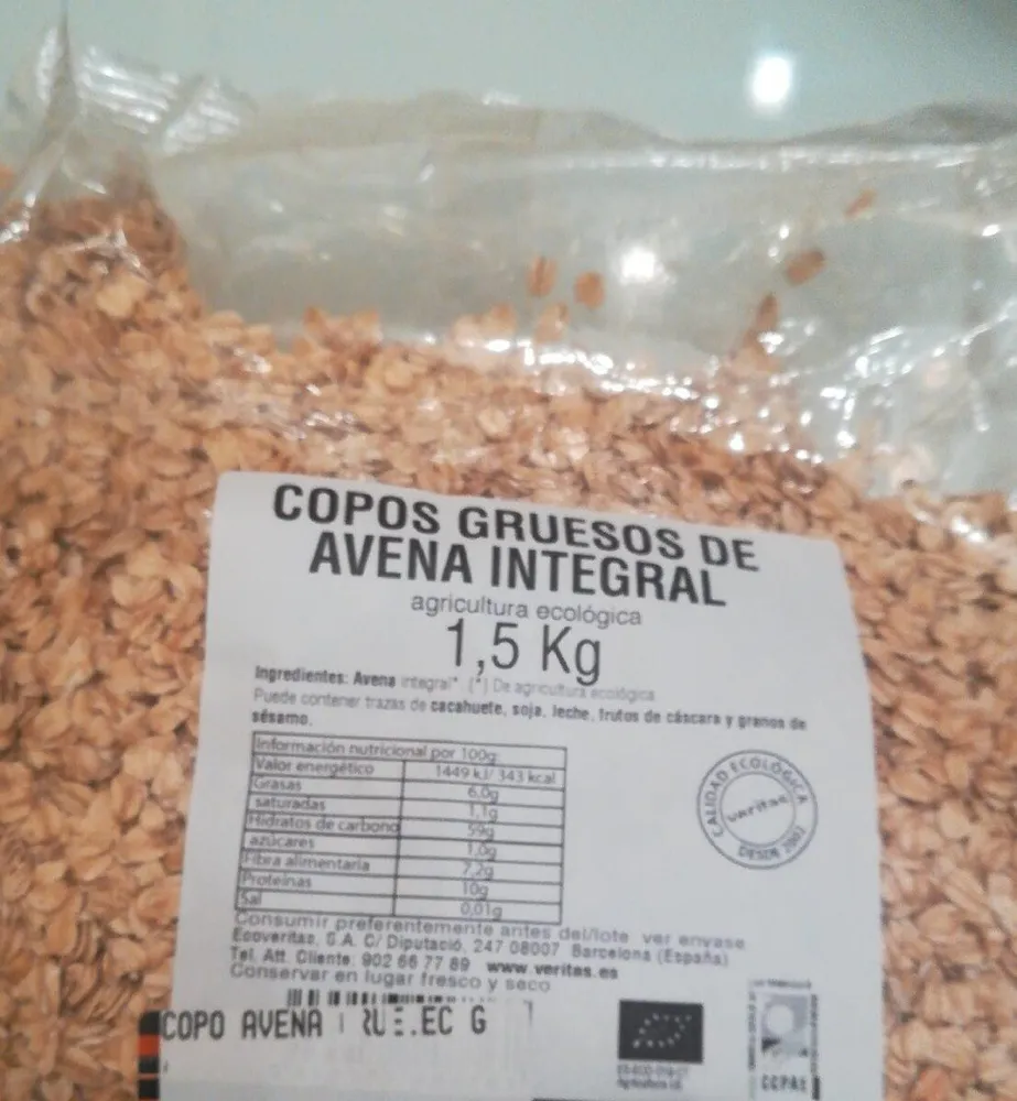 Copos gruesos de avena