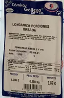 Longaniza porciones oreada