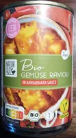 Bio-Gemüse-Ravioli in Arrabbiata-Sauce