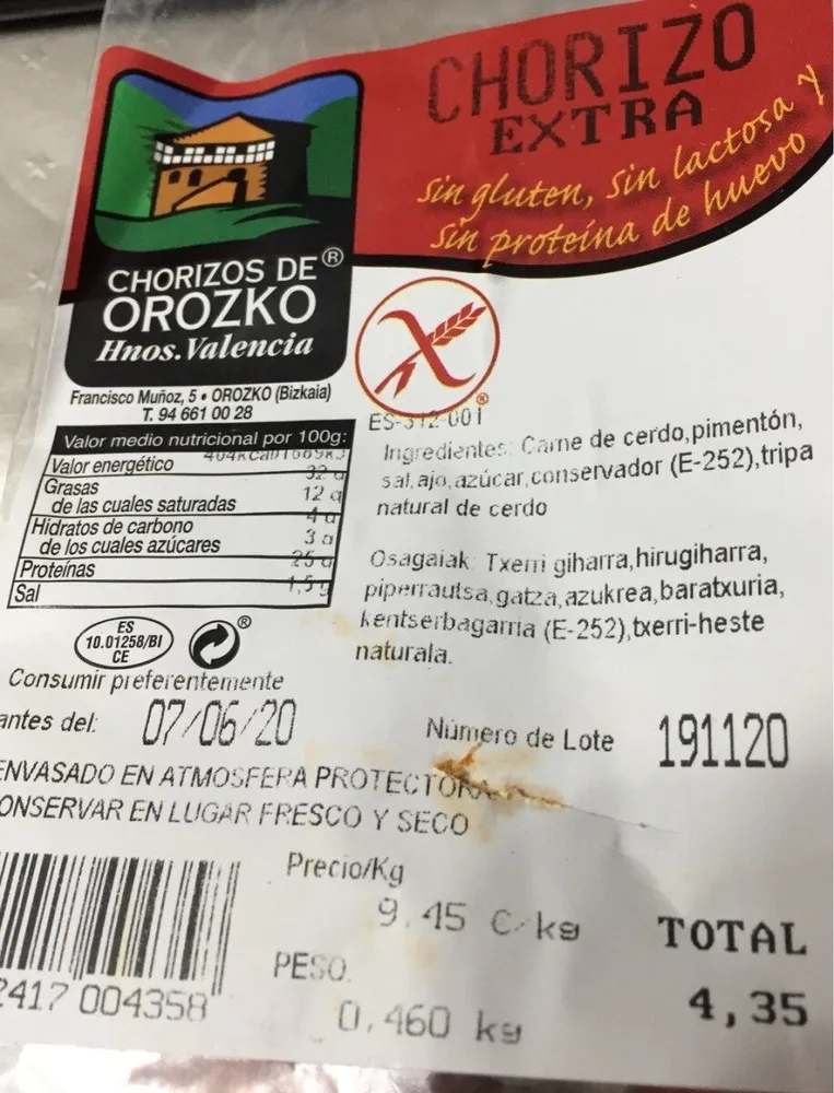 Chorizos de orozko
