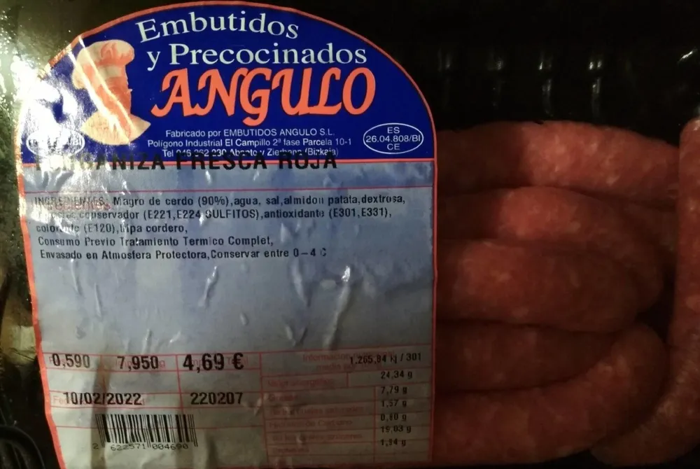 Longaniza fresca roja