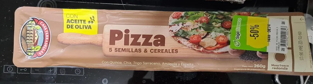 Pizza 5 semillas y cereales