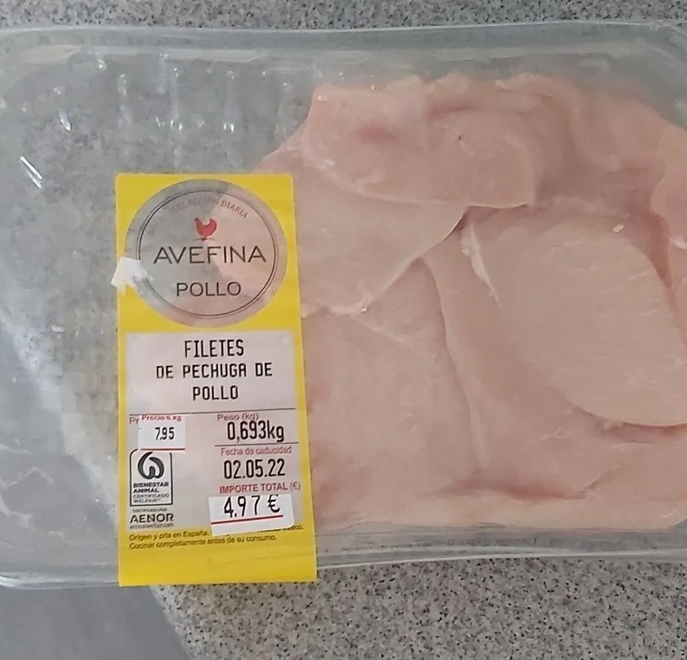 Filetes de pechuga de pollo