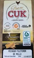 Pechuga fileteada de pollo