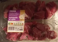 Estofado de pavo adobado al ajillo con agua añadida