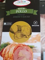 Roti de pollo relleno de jamón y queso (sin gluten)
