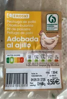 Pechuga de pollo adobada al ajillo