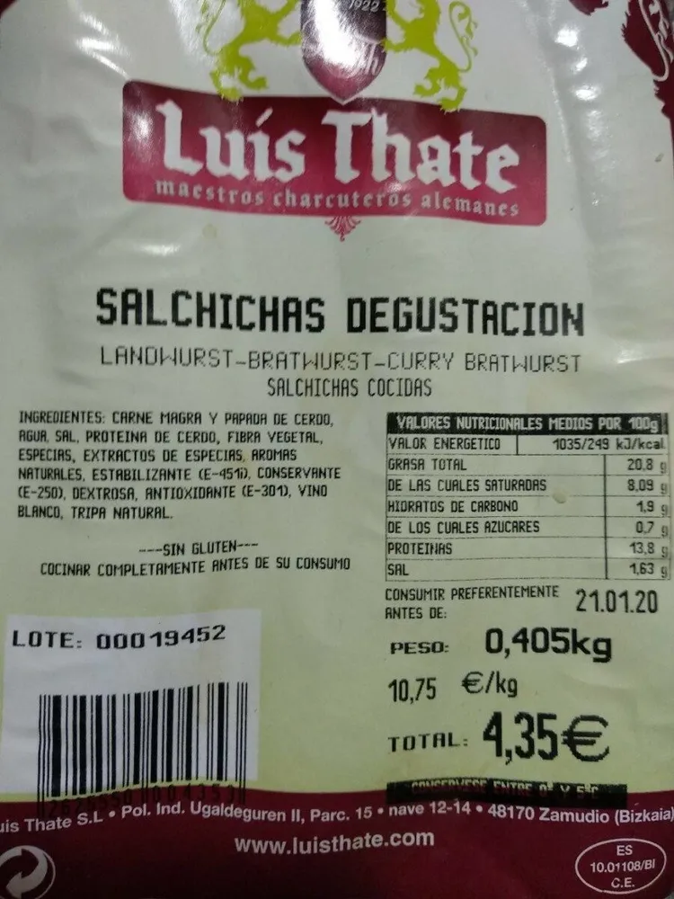 Salchichas degustación