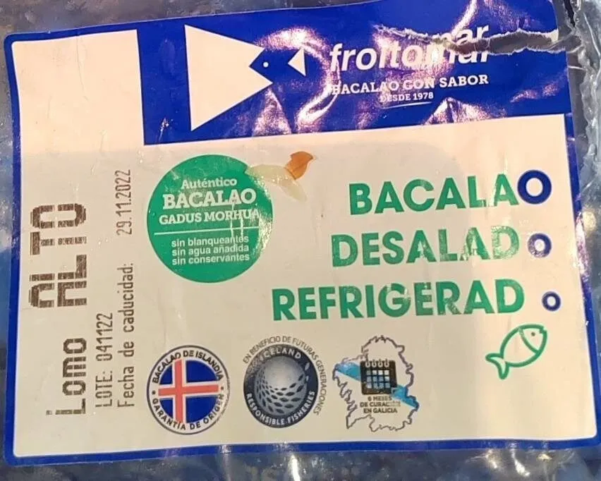 Bacalao desalado refrigerado
