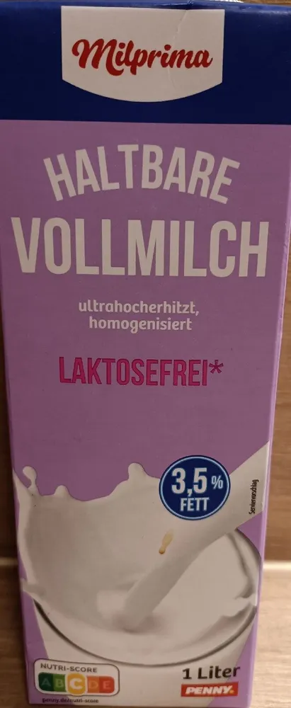 Vollmilch lactosefrei