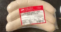 Salchicha cocida blanca