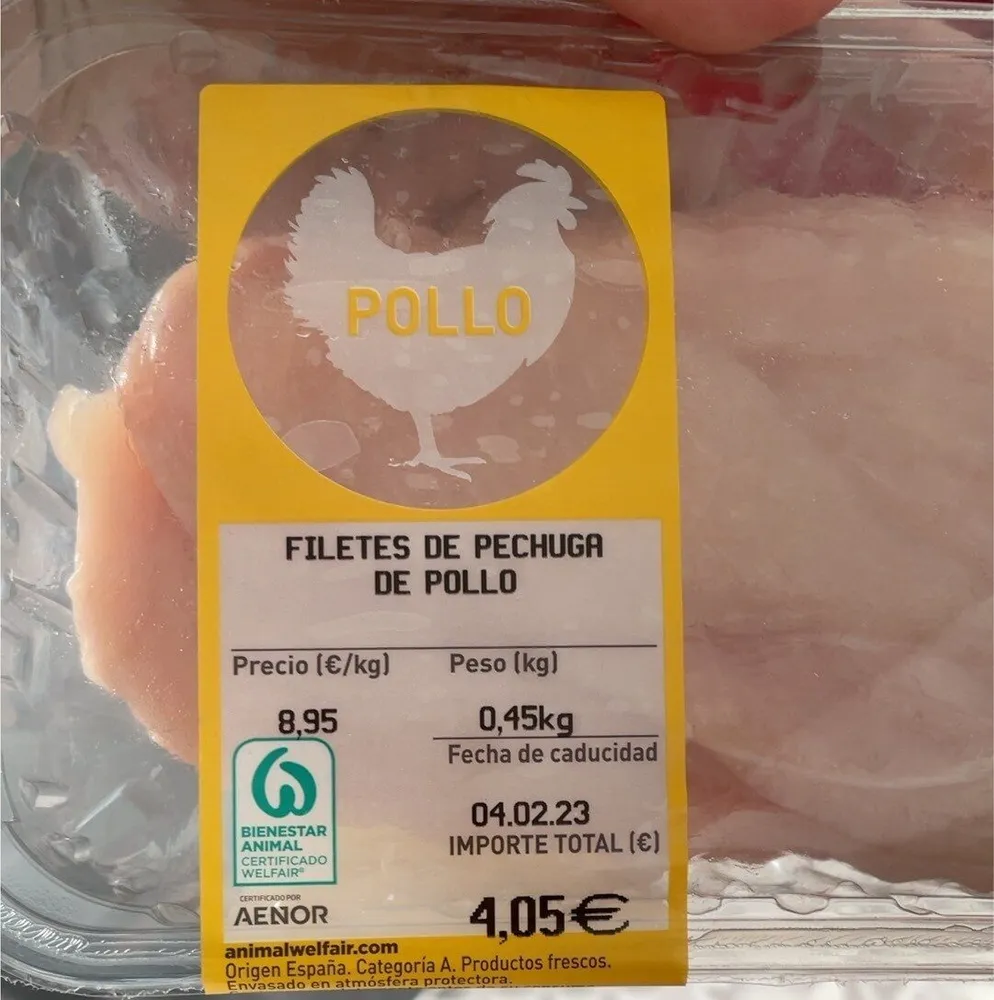 Filetes de pechuga de pollo