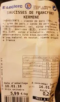 Saucisses de francfort kermene