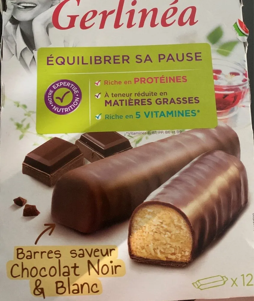 Barres saveur chocolat noir & blanc