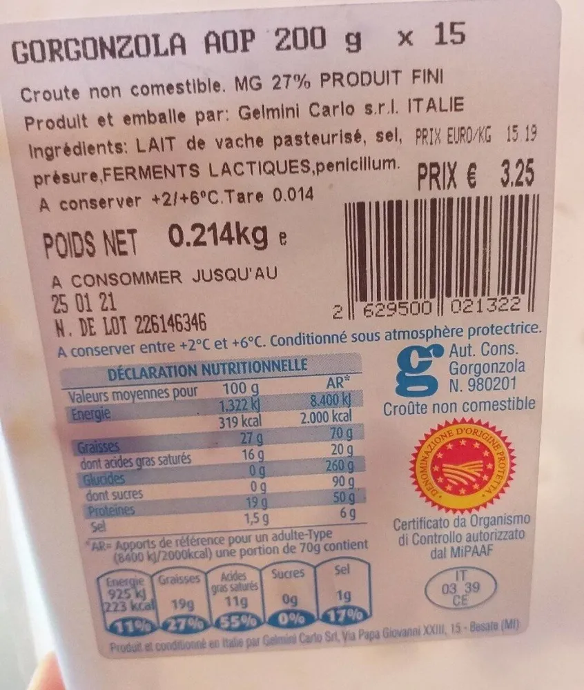 Gorgonzola AOP