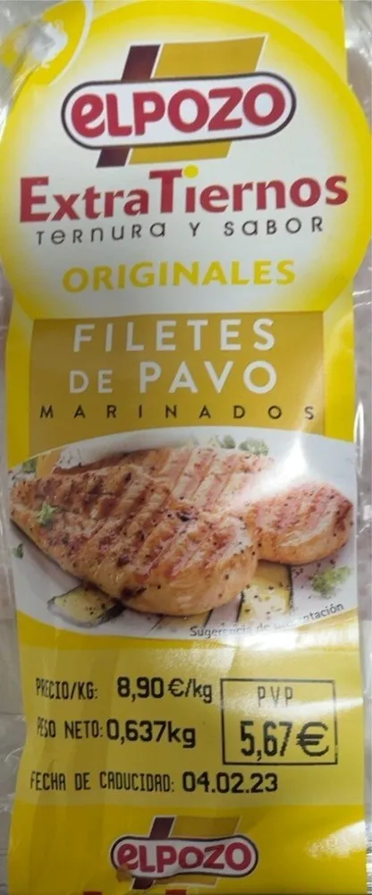 Extra tiernos filetes de pavo
