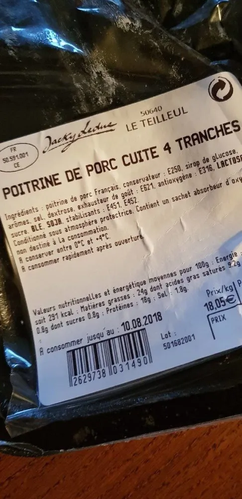 Poitrine de porc