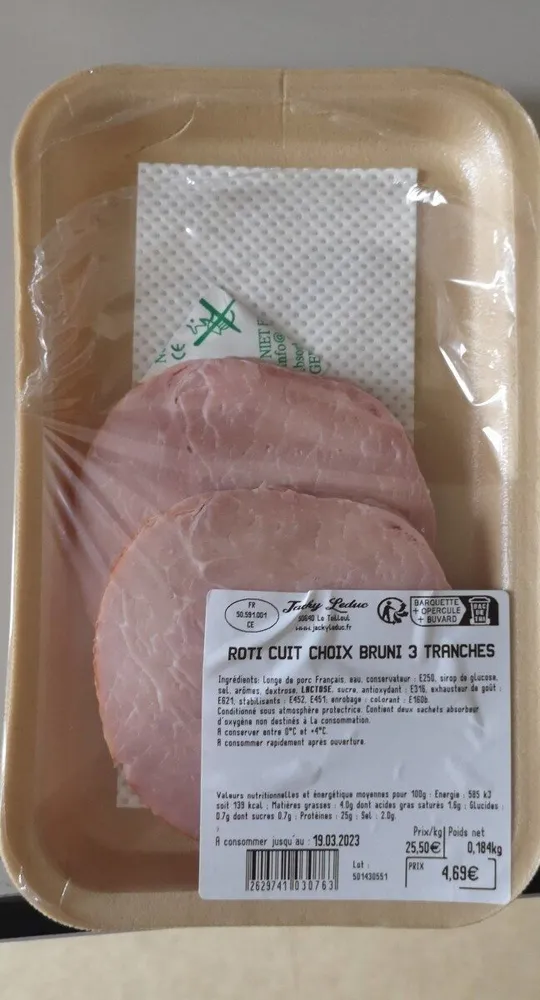 Roti cuit choix bruni 3 tranches