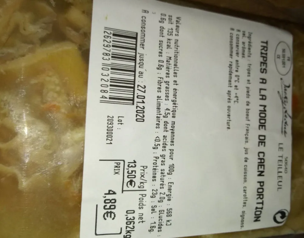 Tripes à la mode de Caen