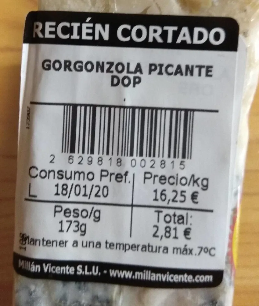 Gorgonzola picante dop