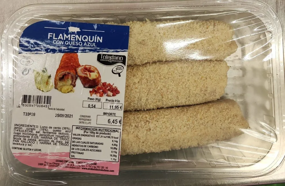 Flamenquin con queso azul