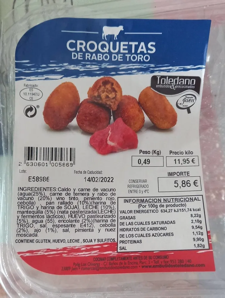 Croquetas  de Rabo de toro